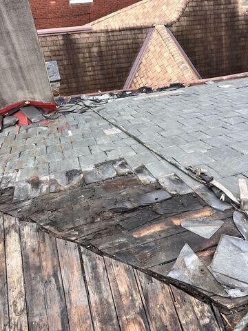 Damaged Slate Roof