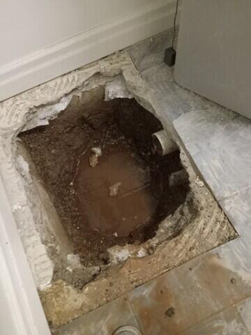 Old liner removed