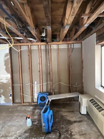 The aftermath of a water damage that sits