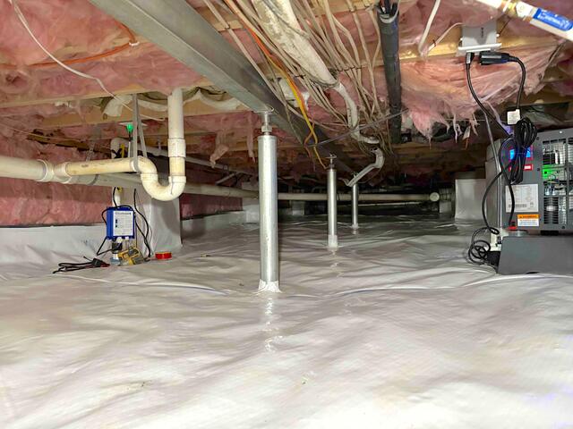 Encapsulated & Stabilized Crawl Space