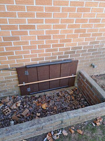 Crawl Space Door Before