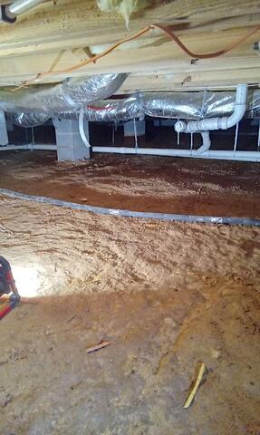 Before Waterproofing Crawl Space