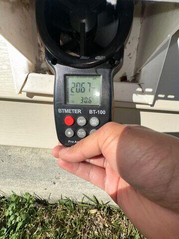 After Dryer Vent Cleaning; Dryer On