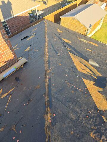 Removal of the old shingles