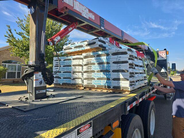 Delivery of the shingles.