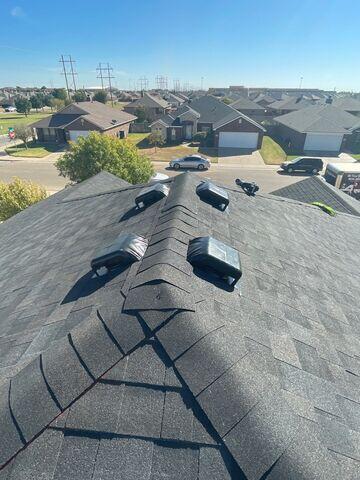 The roof being finished.