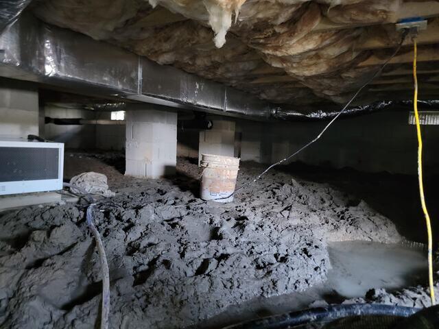 Dirt Floor and Standing Water