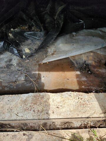 Standing Water at The Entrance of Crawl Space