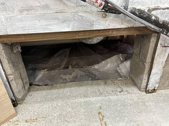 Moisture at Old Entrance