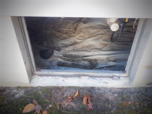 Standing Water at the Entrance of Crawl Space
