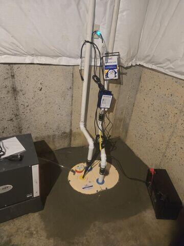 Triple Safe Sump Pump and SaniDry Sedona Dehumidifier