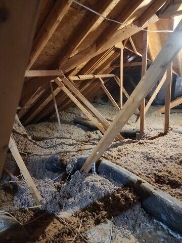 Adding 11" of Cellulose Insulation.