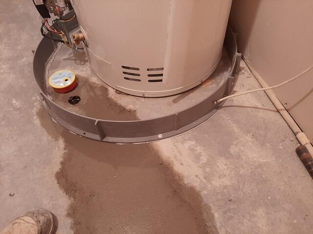 Ring adhered to floor