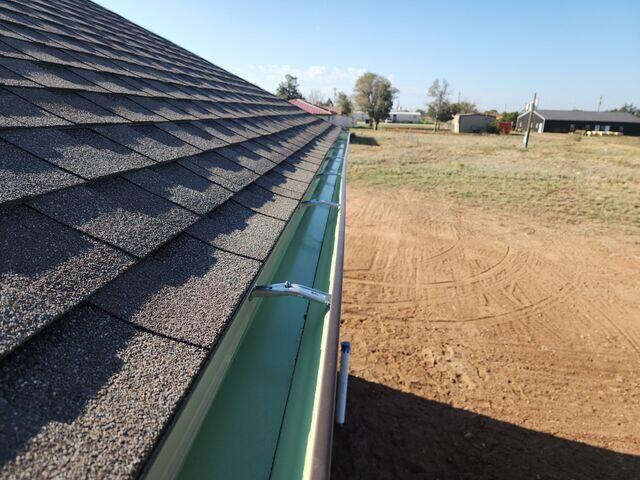 Installation of new gutter.