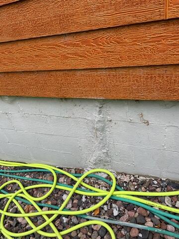 Crack on Outside Wall