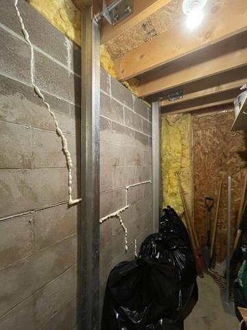 Filled the Cracks with Spray Foam