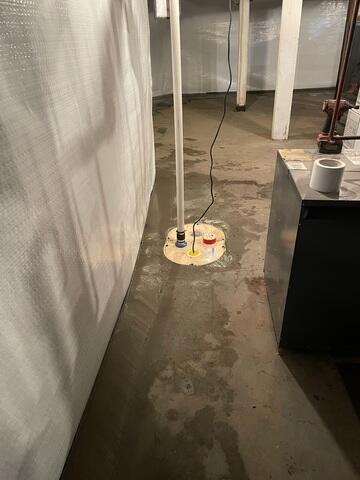 Sump Pump Installed