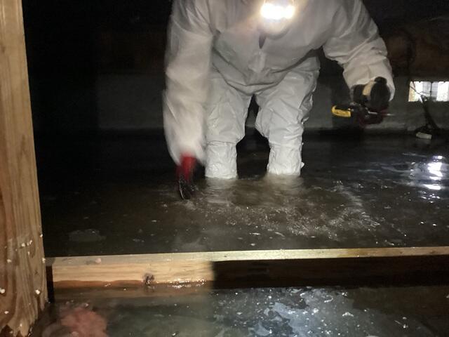 Lowest Point of the Crawl Space