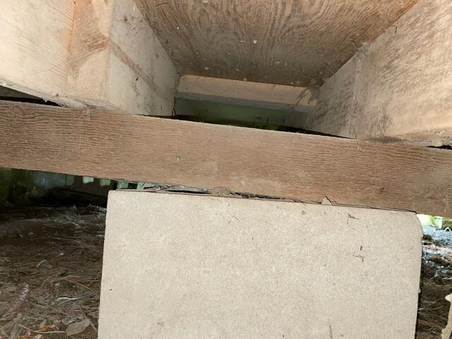 Cinder Blocks Not Touching Support Beam