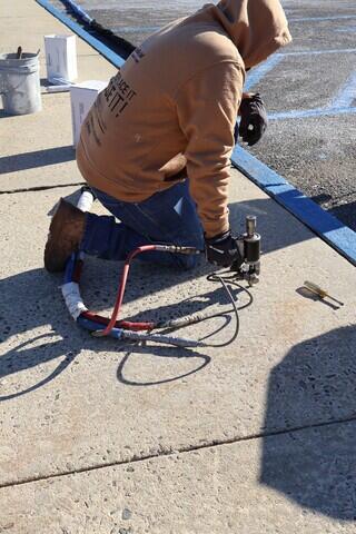 Installing PolyLevel Foam Injection