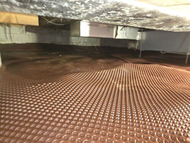 Drainage Matting Goes Under the Vapor Barrier