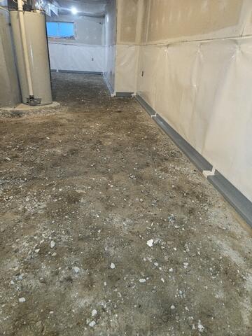 installation of interior weeping tile system