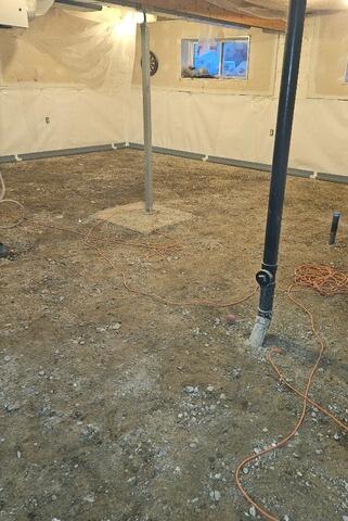 installation of our interior weeping tile system