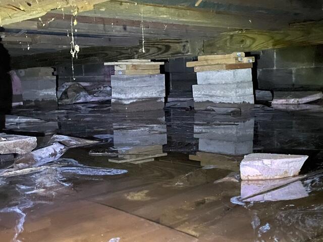 Before Photo of Damp Crawlspace