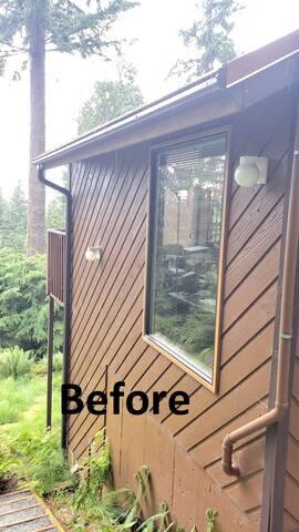 Before Clog-Free Gutter Replacement in Bellingham, WA