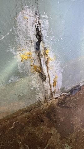 Crack in the Wall from Water Damage