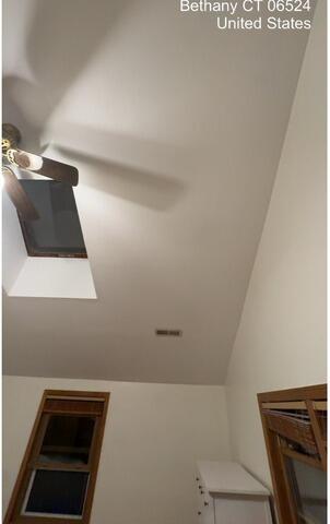 Bedroom ceiling and skylight