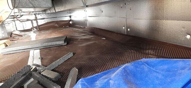 During Drainage Matting Install