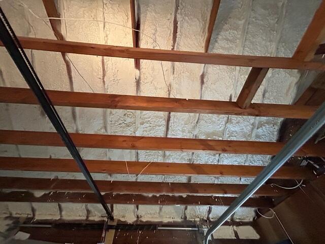 Ceiling Spray Foamed