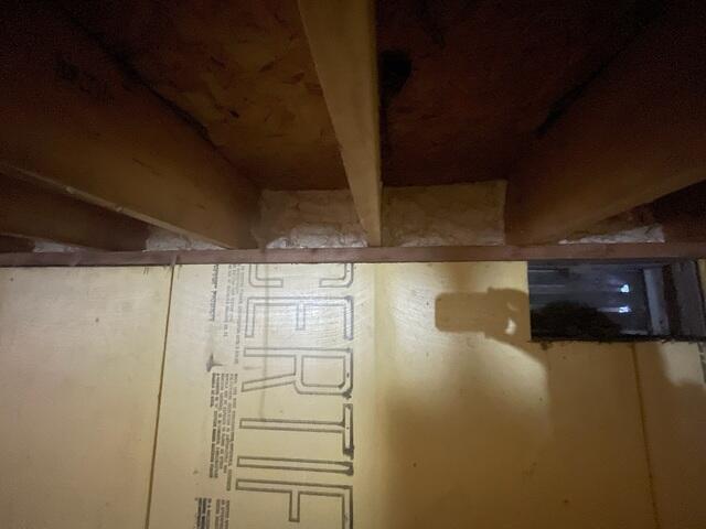 Rim Joist Spray Foamed