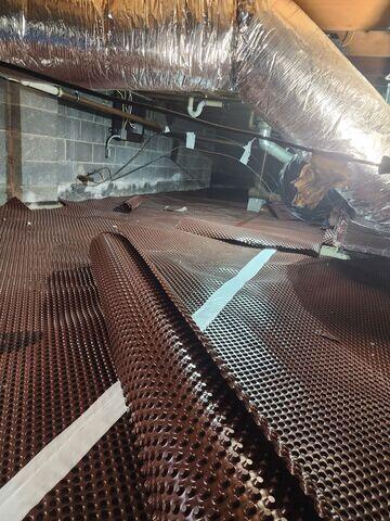 Installing Drainage Matting