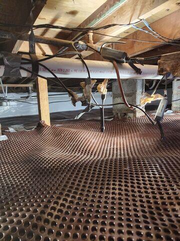 During Drainage Matting Install