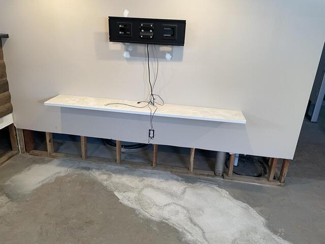 Flood Cut Below TV Stand