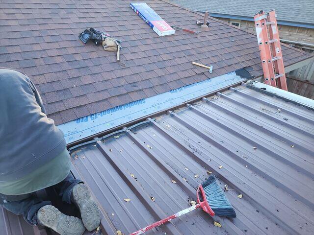 Removal of shingles and Tranistion.