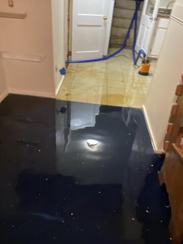 Water in Finished Space in Monroe, CT.
