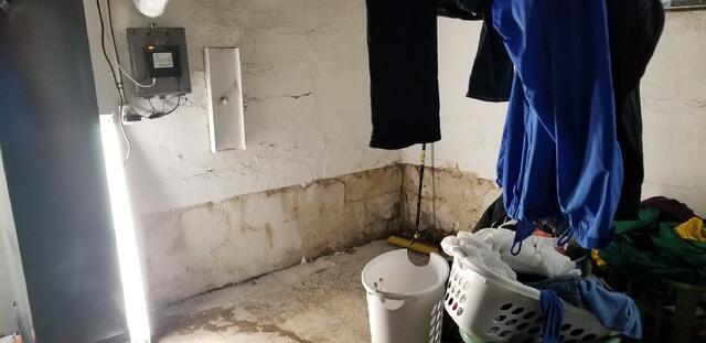 Stained Basement Walls and Floor