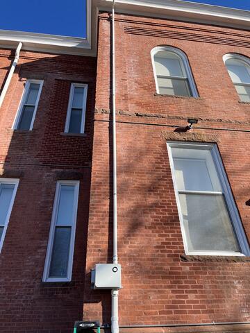 Completed high suction radon system exhaust
