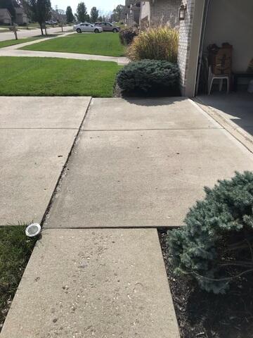 Sunken Garage Pad