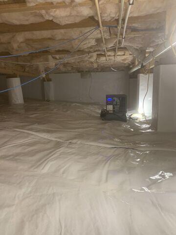 Waterproofing in crawl space