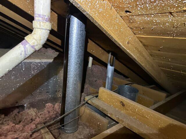 Attic missing Insulation.