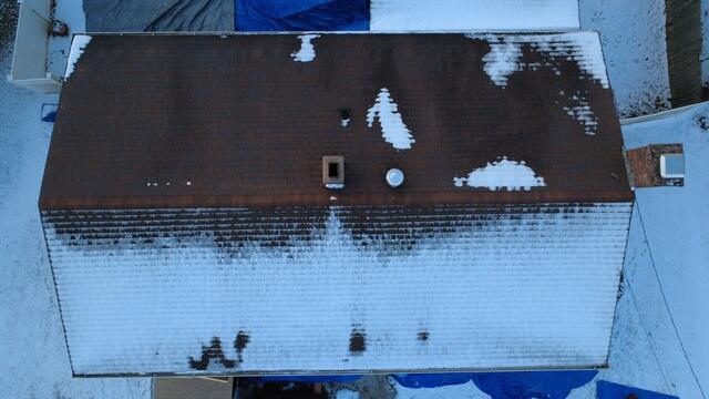 Aerial View of Roof Before