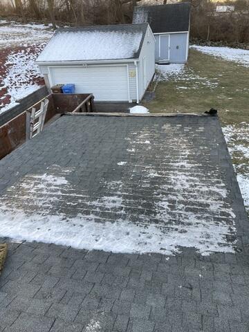 Ice Buildup on Flat Roof