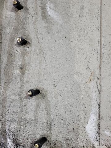 ports placed to inject material into crack