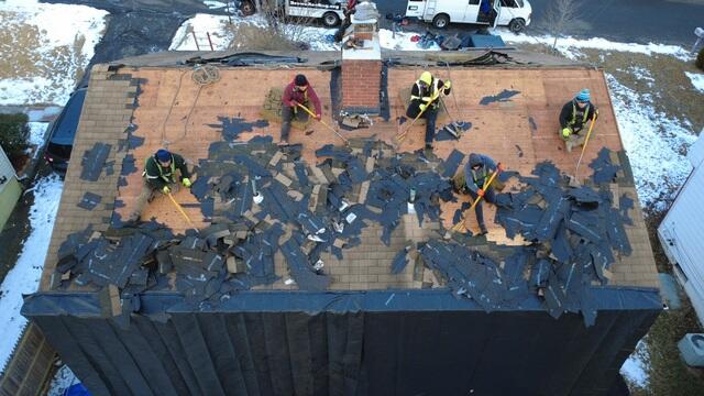 Shingles Are Removed