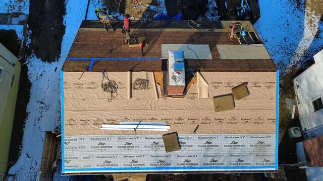 Plywood, Seams, and Underlayment Are Laid