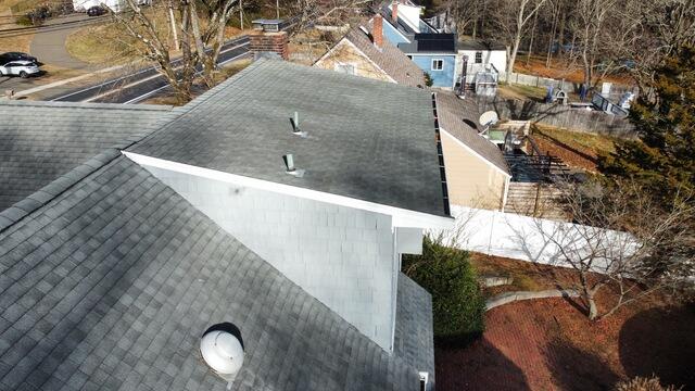 Low Pitch Roof Before Replacement